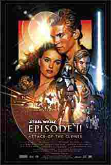 il poster del film Star Wars - Episodio I: L'attacco dei cloni, 2002 