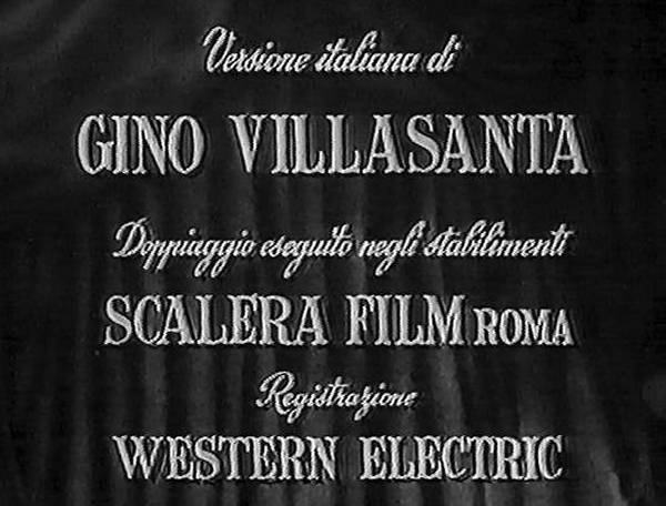 accrediti del film nella versione italiana