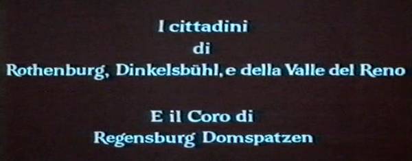 accrediti del film nella versione italiana