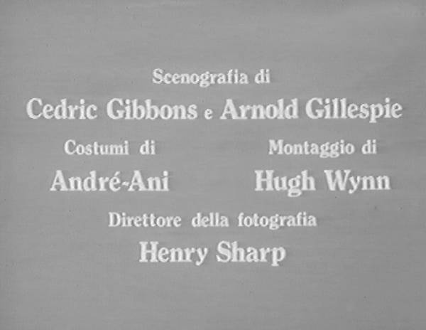 accrediti del film nella versione italiana