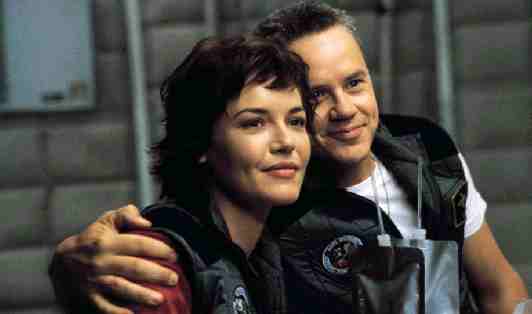 Connie Nielsen e Tim Robbins in una pausa durante la lavorazione del  film
