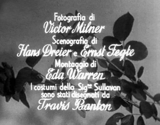 accrediti del film nella versione italiana