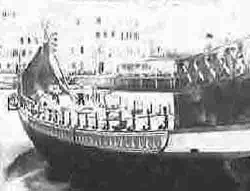 Rarissima foto del varo della nave di Ulisse, ricostruita interamente al porto di Anzio