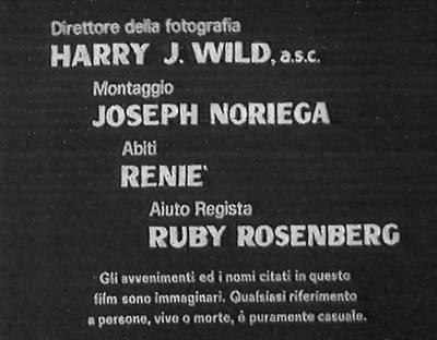 accrediti del film nella versione italiana