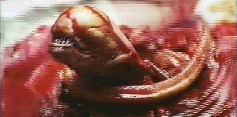 L'alieno fuoriesce dall'addome di Kane