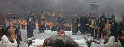 Le legioni romane rendono onore alla salma di Marco Aurelio