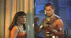 Nefertari mostra a Mos� il panno con il quale era avvolto da piccino. Un panno ebraico