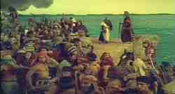 L'accampamento ebraico con il mare alle spalle