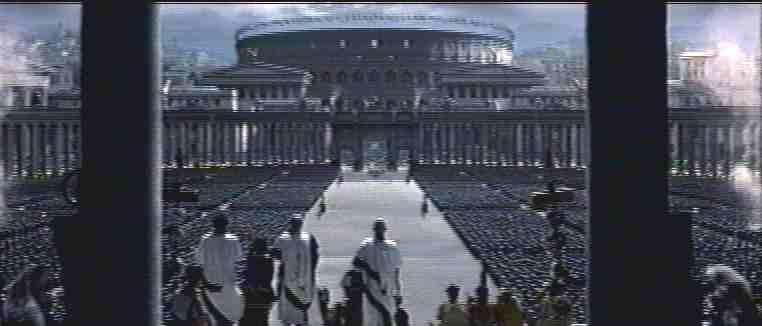 La guardia pretoriana rende omaggio a Commodo