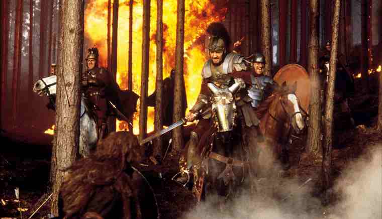 La battaglia nella foresta contro i germani