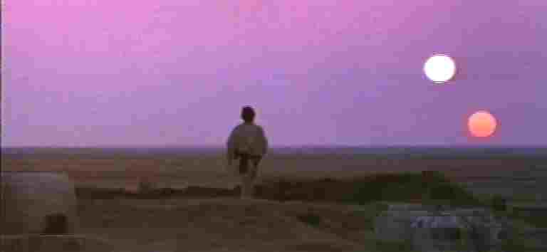 Tramonto sul pianeta Tatooine