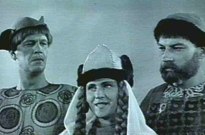 i luogotenenti di Nevskij,Vasili Buslaj e Gavilo Oleksich; al centro la loro pretendente Olga Danilovna