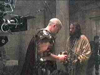 Durante le riprese del Pretorio