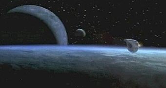 La navicella con a bordo il Capitano Leo Davidson precipita sul pianeta delle scimmie