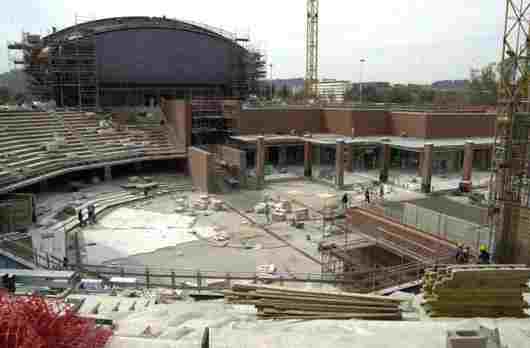 L'Auditorium di Roma alla met� degli anni '80, epoca della sua costruzione