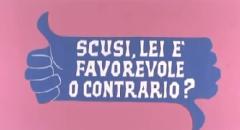 Scusi, lei � favorevole o contrario?